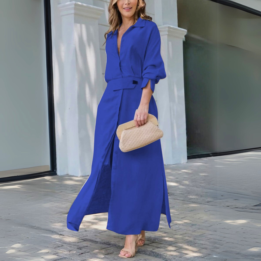 Jeanette | Elegant Maxi Dress with V-Neck