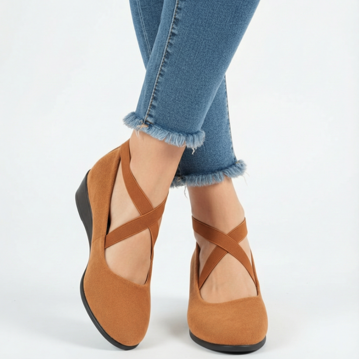 Monique | Comfy Closed Wedge Slip-On Shoes