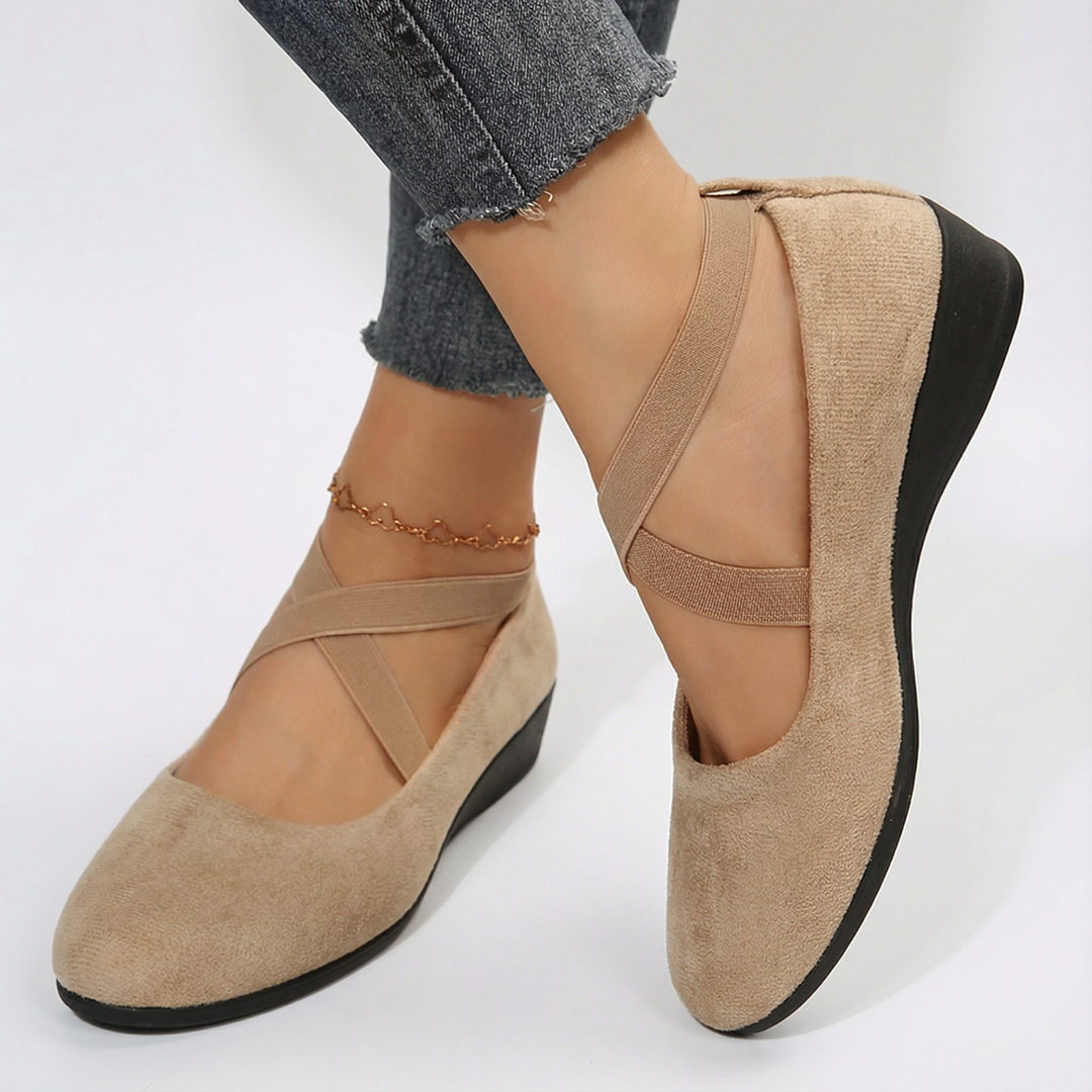 Monique | Comfy Closed Wedge Slip-On Shoes